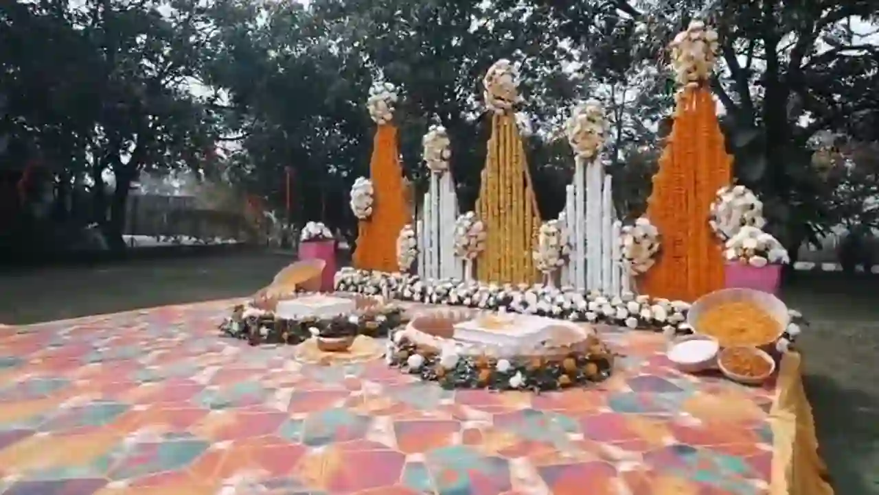 A Giovanni Village wedding under marigold canopies